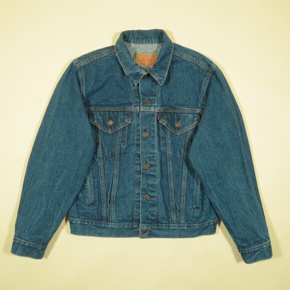 Vintage Levis Type 3 Trucker Jacket Mens 42 Blue Denim 1980s - Picture 2 of 9